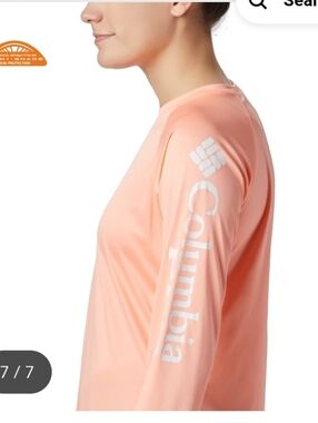 Columbia Long Sleeve Sun Shirt in Peach